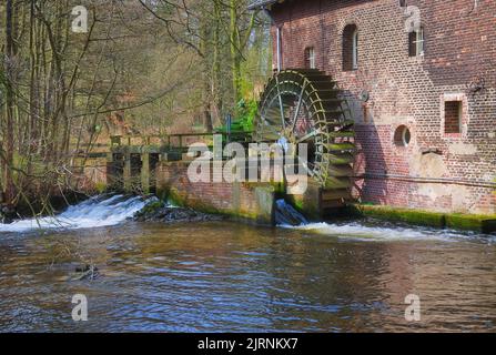 Brempter Mühle Wassermühle an der Schwalm in Niederkruechten, Rheinland, Deutschland Stockfoto