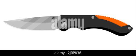 Jackmesser. Niedliches Jackmesser auf weißem Hintergrund isoliert. Vektorgrafik Stock Vektor