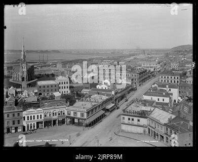 Dunedin vom Rathausturm Stockfoto