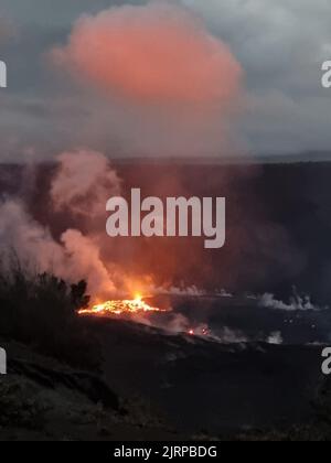 Der Unglaubliche Vulkanausbruch Des Kilauea Big Island Hawaii Stockfoto