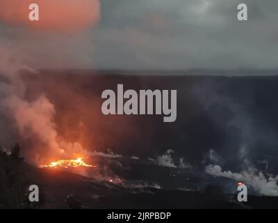 Der Unglaubliche Vulkanausbruch Des Kilauea Big Island Hawaii Stockfoto
