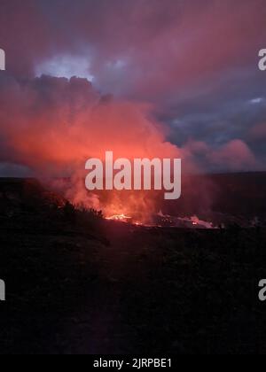 Der Unglaubliche Vulkanausbruch Des Kilauea Big Island Hawaii Stockfoto