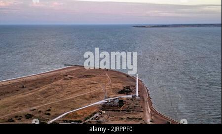Eingang zum Hafen von Harwich, Felixstowe Dock-Seite Stockfoto