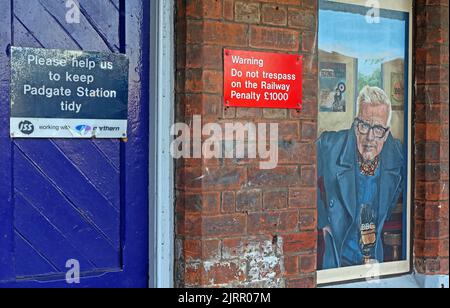 Bahnhof Padgate, Bahnsteig Art (Nordzüge), Station Rd South, Padgate, Warrington, ENGLAND, GROSSBRITANNIEN, WA2 0QS Stockfoto