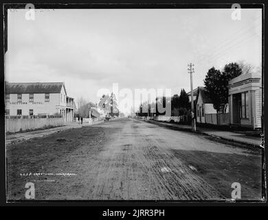 Greytown, Wairarapa, Neuseeland, von Burton Brothers. Stockfoto