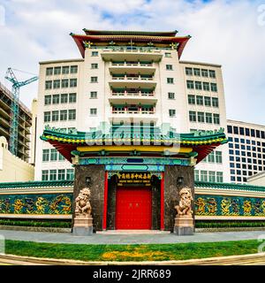 Die Chinesische Industrie- und Handelskammer von Singapur ist eine international renommierte Wirtschaftsorganisation. Stockfoto