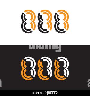 888 Vektor-Logo-Design. Stock Vektor