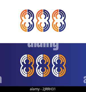 888 Vektor-Logo-Design. Stock Vektor