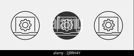 Symbol für die Webentwicklung. Programmierung, Einstellung, Website-Logo-Vorlage. Vektorgrafik. Stock Vektor