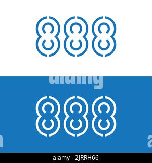 888 Vektor-Logo-Design. Stock Vektor