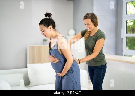 Doula Therapeut Pflege Und Behandlung Für Schwangeren Stockfoto