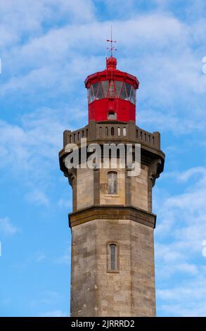 Insel „Ile de Re“ (vor der Westküste Frankreichs): Der Leuchtturm „phare des Baleines“ (Whales-Leuchtturm) am westlichen Punkt der Insel Stockfoto