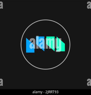 Ein Vektor von „Nein“-Typografie-Symbol auf schwarzem Hintergrund Stock Vektor