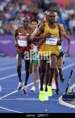 Jacob KIPLIMO aus Uganda gewann Gold im 10000 Meter-Finale der Männer bei den Commonwealth-Spielen 2022 in Birmingham. Stockfoto