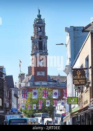 Colchester High Street, Essex, Großbritannien Stockfoto