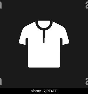 T-Shirt im dunklen Modus Glyphe ui-Symbol Stock Vektor