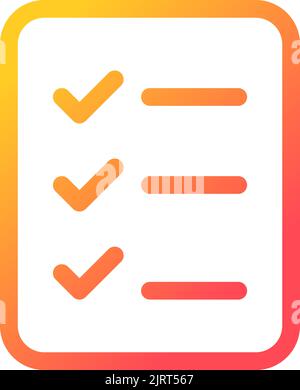 Shopping list Pixel Perfect Gradient linear ui-Symbol Stock Vektor