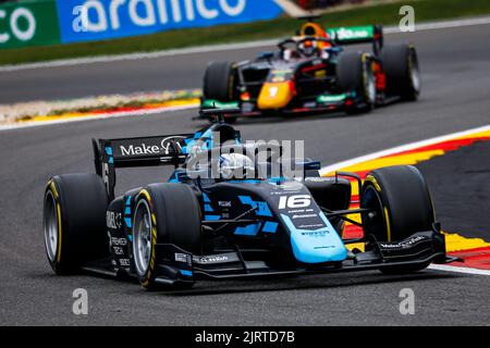 16 NISSANY Roy (isr), DAMS, Dallara F2, Aktion während der 11. Runde der 2022 FIA Formel 2 Meisterschaft, vom 26. Bis 28. August 2022 auf dem Circuit de Spa-Francorchamps, in Francorchamps, Belgien - Foto Julien Delfosse / DPPI Stockfoto