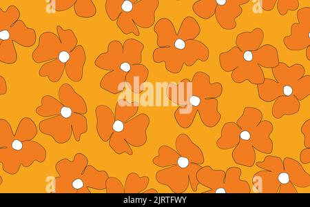 Floral nahtlos mit handgezeichneten Farbe Blumen. Niedlichen Sommer Hintergrund. Moderne florale Kompositionen. Mode Vektor Stock Illustration für Tapeten Stock Vektor
