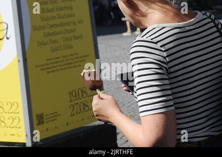 Kastrup/Copenahgen /Dänemark/26 August 2022/Wetter Hitzewellen in danis Hauptstadt 24 C Temperatur heute in Hauptstadt Kopenhagen Dänemark.. (Foto. Francis Joseph Dean/Dean Pictures. Stockfoto