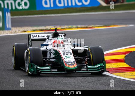 Spa, Belgien. 26. August 2022. Francorchamps, Belgien - 26/08/2022, 15 BOSCHUNG Raplh (SWI), Campos Racing, Dallara F2, Aktion während des Laufs 11. der FIA Formel 2 Meisterschaft 2022, vom 26. Bis 28. August 2022 auf dem Circuit de Spa-Francorchamps, in Francorchamps, Belgien - Foto: Julien Delfosse / Dppi/DPPI/LiveMedia Kredit: Unabhängige Nachrichtenagentur/Alamy Live Stockfoto
