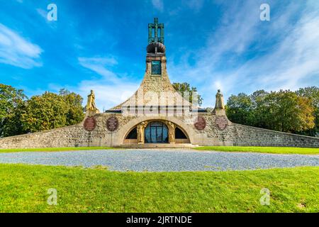 Das Denkmal des Friedens (Mohyla miru in tschechischer Sprache) - in Erinnerung Schlacht von Slavkov (Austerlitz) Schlachtfeld während der napoleonischen Kriege in 1805. Südmähren r Stockfoto