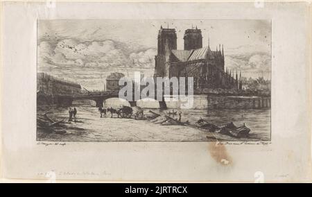 Die Apsis von Notre-Dame, Paris (L'Abside de Notre-Dame de Paris), 1854, Paris, von Charles Meryon. Geschenk von Sir John Ilott, 1952. Stockfoto