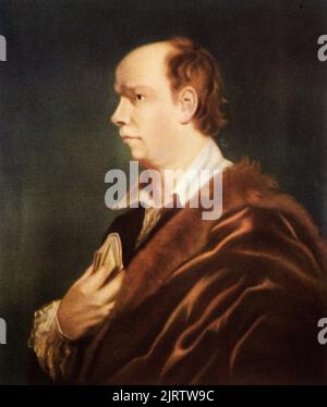 Oliver Goldsmith (1728-1774), c1770. Von Joshua Reynolds (1723-1792). Anglo-irischer Schriftsteller, Dramatiker, Dramatiker und Dichter. Stockfoto