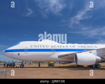 USAF E-4B 'Nightwatch' Boeing 747-200 beim Royal International Air Tattoo 2022 Stockfoto