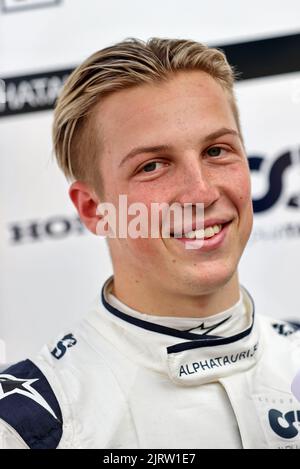 Spa Francorchamps, Belgien. 26. August 2022. Liam Lawson (NZL) AlphaTauri-Testfahrer. Großer Preis von Belgien, Freitag, 26.. August 2022. Spa-Francorchamps, Belgien. Quelle: James Moy/Alamy Live News Stockfoto