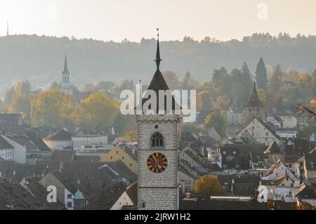Schaffhausen, Schweiz am 21. Oktober 2012. Mittelalterliche Stadt. Stockfoto