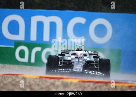 Spa Francorchamps, Belgien. 26. August 2022. Yuki Tsunoda (JPN) AlphaTauri AT03. Großer Preis von Belgien, Freitag, 26.. August 2022. Spa-Francorchamps, Belgien. Quelle: James Moy/Alamy Live News Stockfoto