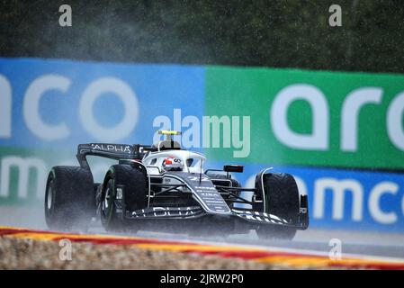 Spa Francorchamps, Belgien. 26. August 2022. Yuki Tsunoda (JPN) AlphaTauri AT03. Großer Preis von Belgien, Freitag, 26.. August 2022. Spa-Francorchamps, Belgien. Quelle: James Moy/Alamy Live News Stockfoto