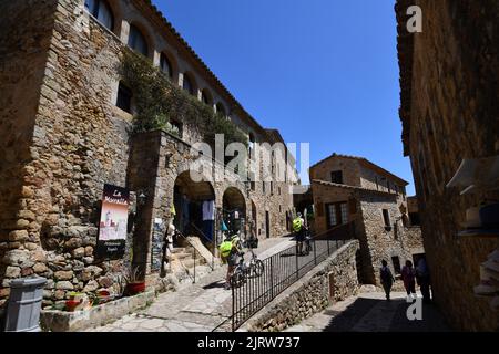 Pals historisches mittelalterliches Dorf, Katalonien, Spanien Stockfoto