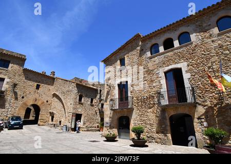 Pals historisches mittelalterliches Dorf, Katalonien, Spanien Stockfoto