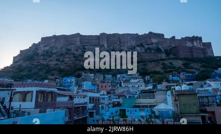 Jodhpur Rajasthan, Indien – 1. Februar 2014 : Alte alte Festung mehrangarh in jodhpur Stadt, Rajasthan, Indien Stockfoto