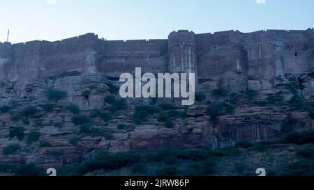 Jodhpur Rajasthan, Indien – 1. Februar 2014 : Alte alte Festung mehrangarh in jodhpur Stadt, Rajasthan, Indien Stockfoto