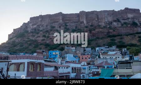 Jodhpur Rajasthan, Indien – 1. Februar 2014 : Alte alte Festung mehrangarh in jodhpur Stadt, Rajasthan, Indien Stockfoto