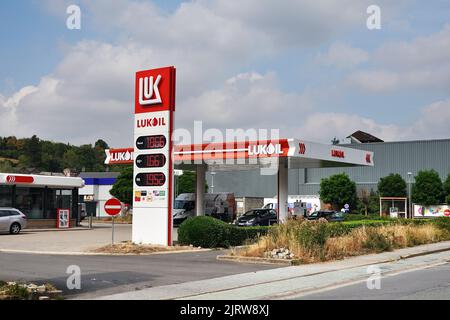 Lukoil-Tankstelle Stockfoto