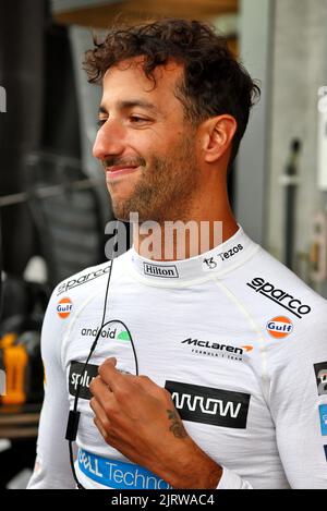 Spa, Belgien. 26. August 2022. Spa Francorchamps, Belgien. 26. August 2022. Daniel Ricciardo (AUS) McLaren. 26.08.2022. Formel 1 Weltmeisterschaft, Rd 14, Großer Preis Von Belgien, Spa Francorchamps, Belgien, Übungstag. Bildnachweis sollte lauten: XPB/Press Association Images. Kredit: XPB Images Ltd/Alamy Live News Kredit: XPB Images Ltd/Alamy Live News Stockfoto