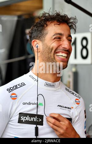 Spa, Belgien. 26. August 2022. Spa Francorchamps, Belgien. 26. August 2022. Daniel Ricciardo (AUS) McLaren. 26.08.2022. Formel 1 Weltmeisterschaft, Rd 14, Großer Preis Von Belgien, Spa Francorchamps, Belgien, Übungstag. Bildnachweis sollte lauten: XPB/Press Association Images. Kredit: XPB Images Ltd/Alamy Live News Kredit: XPB Images Ltd/Alamy Live News Stockfoto