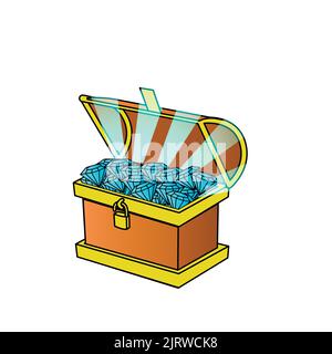 Niedlich von Schatz auf Cartoon-Version, Vektor-Illustration Stock Vektor