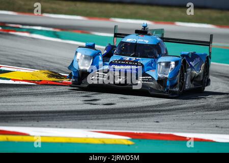 Barcelona, Spanien. 26. August 2022. 47 ALLEN JAMES (aus), FALB John (usa), PERONI Alex (aus), Algarve Pro Racing, Areca 07 - Gibson, Action während der 4 Stunden von Barcelona 2022, 4. Lauf der 2022 European Le Mans Series auf dem Circuit de Barcelona-Catalunya vom 26. Bis 28. August in Barcelona, Spanien - Foto: Xavi Bonilla/DPPI/LiveMedia Kredit: Independent Photo Agency/Alamy Live News Stockfoto