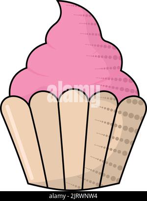 Isolierte Eiscreme Fast Food Vektorgrafik Stock Vektor