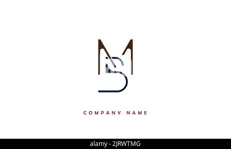 BM, MB Abstract Letters Logo Monogramm Stock Vektor