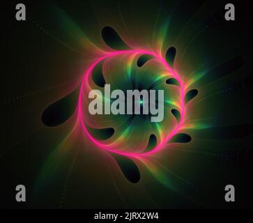 Schöne abstrakte Blume für Kunstprojekte, Karten, Business, Poster. 3D-Darstellung, computergeneriertes Fraktal Stockfoto