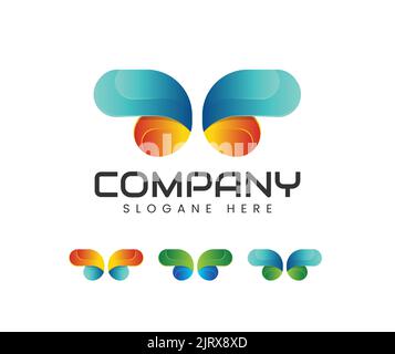 Schmetterling Mode Vektor Logo Design. Schmetterling Mode Vektor-Logo-Design. „Insect Creative“-Ikone. Schmetterling Zeichen Branding Identität Corporate Vektor lo Stock Vektor