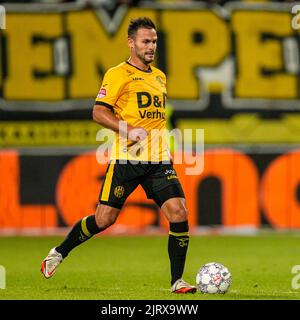 Kerkrade, Niederlande. 26. August 2022. KERKRADE, NIEDERLANDE - 26. AUGUST: Guus Joppen von Roda JC während des niederländischen Keukenkampioendivisie-Spiels zwischen Roda JC und NAC Breda im Parkstad Limburg Stadion am 26. August 2022 in Kerkrade, Niederlande (Foto: Geert van Erven/Orange Picics) Quelle: Orange Pics BV/Alamy Live News Stockfoto