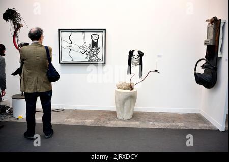 Paris, Frankreich, Besucher der Annual Contemporary Arts Show, FIAC, im Grand Palais, Ausstellung Stockfoto