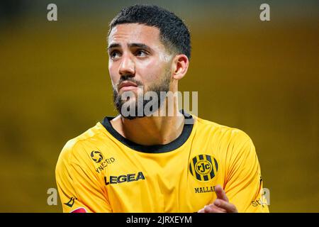 Kerkrade, Niederlande. 26. August 2022. KERKRADE, NIEDERLANDE - 26. AUGUST: Mohamed Mallahi von Roda JC während des niederländischen Keukenkampioendivisie-Spiels zwischen Roda JC und NAC Breda im Parkstad Limburg Stadion am 26. August 2022 in Kerkrade, Niederlande (Foto: Geert van Erven/Orange Picics) Quelle: Orange Pics BV/Alamy Live News Stockfoto